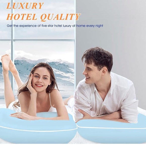 MZOIMZO BED PILLOWS 2 COOLING PILLOWS, SIDE,STOMACH,AND BACK SLEEPERS BRAND NEW - Picture 5 of 16